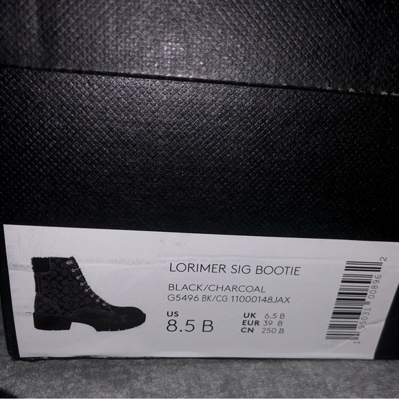 Coach Lorimer Signature Booties- Black/Charcoal Size 8.5B - Picture 7 of 7
